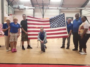 Flag folding at Avon Park Boys & Girls club7