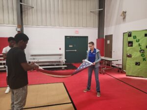 Flag folding at Avon Park Boys & Girls club9