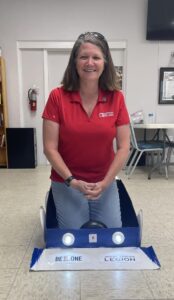 Department Second Vice Jessica Moore in the kids legion car